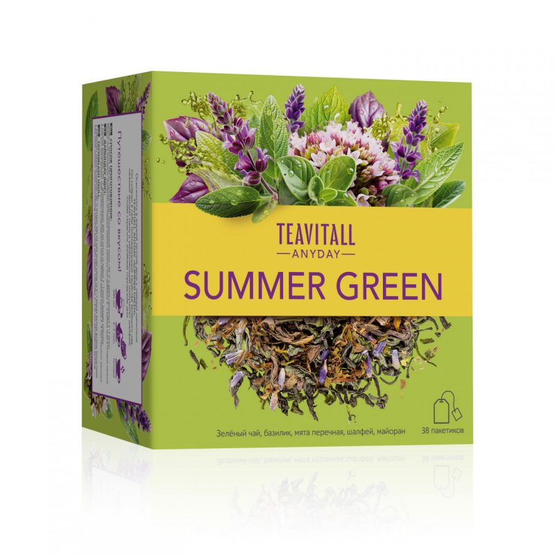 Чайный напиток Teavitall Anyday &laquo;Summer Green&raquo;, 38 фильтр-пакетов