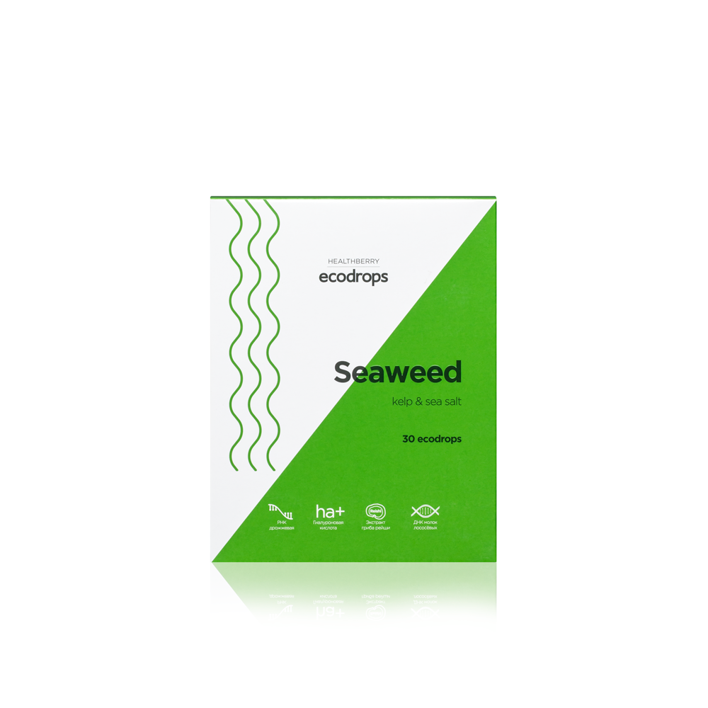 Карамель леденцовая Healthberry Ecodrops Seaweed, 30 шт