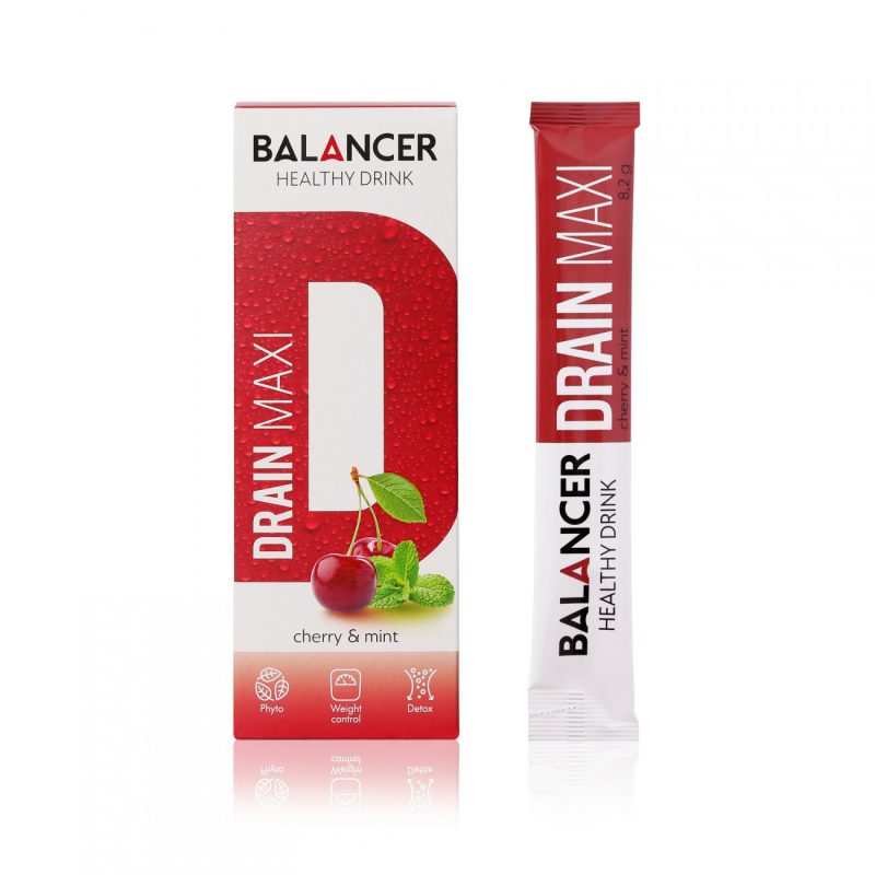 Balancer. Концентрат сухой Дрейн Макси со вкусом «Вишня-мята», 10 шт.