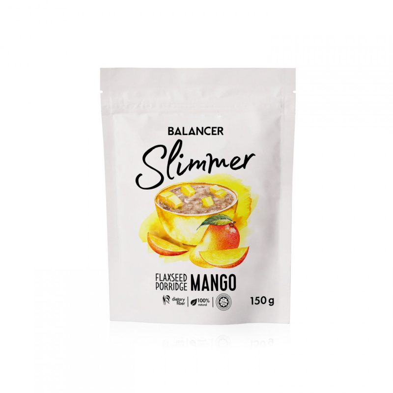 BALANCER Slimmer Каша льняная натуральная с кусочками вяленого манго, 150 г