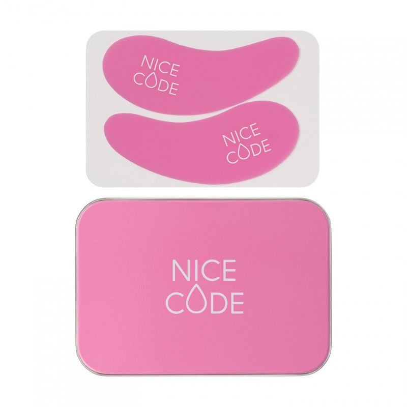 Многоразовые патчи для глаз Nice Code, розовые, в футляре, 2 шт