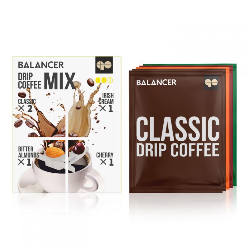 Свежеобжаренный натуральный молотый кофе BALANCER &laquo;Микс вкусов&raquo;, 5 дрип-пакетов