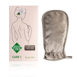 Green Fiber CARE 5, Варежка-скраб для душа, серая